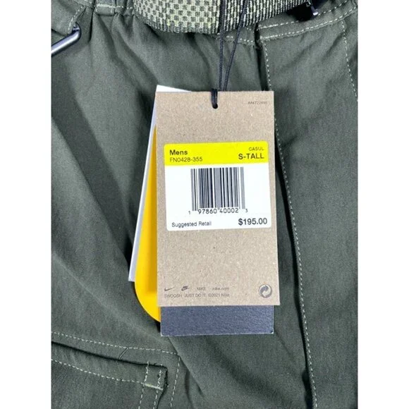 Nike ACG Smith Summit Convertible Cargo Pants SZ Small TALL Men Olive FN0428-355